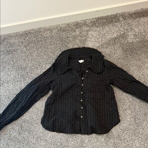 Pilcro Black Striped Skirt